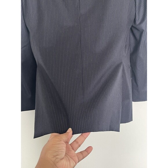 J. Hilburn Vitale Barberis Canonico Wool Mens Blazer Navy Stripe 38R - Picture 4 of 15